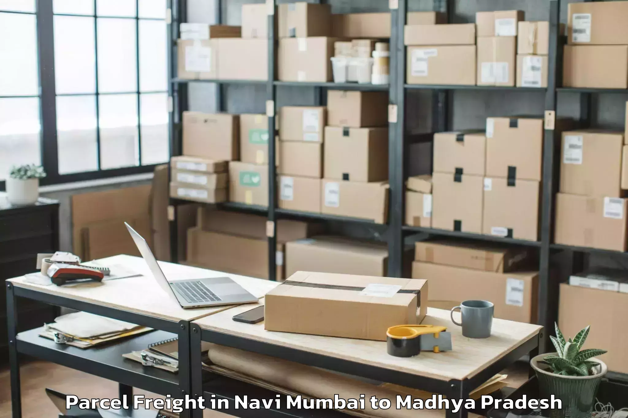 Trusted Navi Mumbai to Dhar Parcel Freight